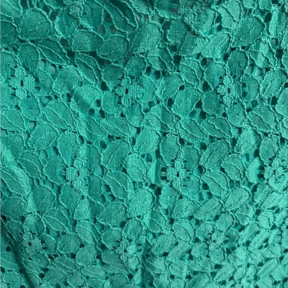 Vibrant Teal Lace Skirt, by Loft, size 14, NWT